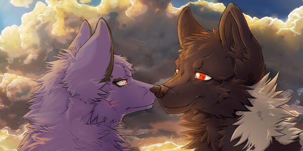 Example: Headshot, colored & shaded x2 + moderate BG